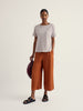 Seasalt Cornwall Bryher View T-Shirt Profile Bergamot striped organic cotton slub T-shirt with boat neckline