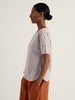Seasalt Cornwall Bryher View T-Shirt Profile Bergamot striped organic cotton slub T-shirt with boat neckline
