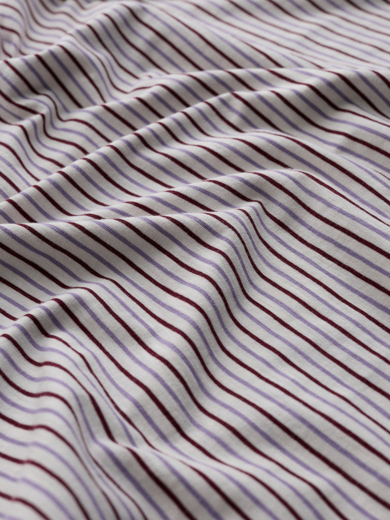 Seasalt Cornwall Bryher View T-Shirt Profile Bergamot striped organic cotton slub T-shirt with boat neckline